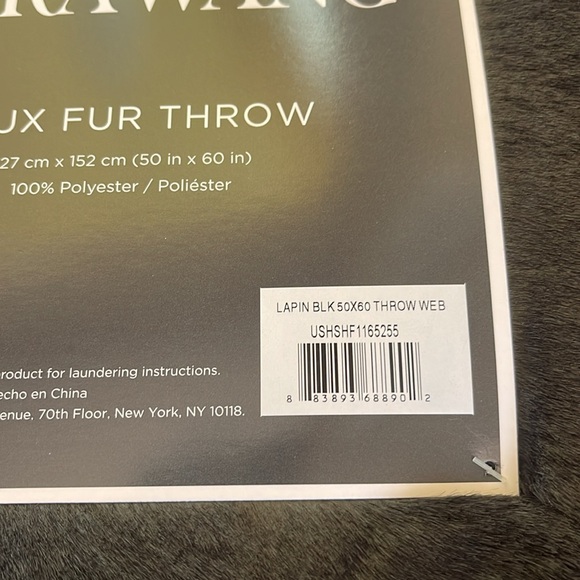 Vera Wang faux fur throw - Picture 3 of 8